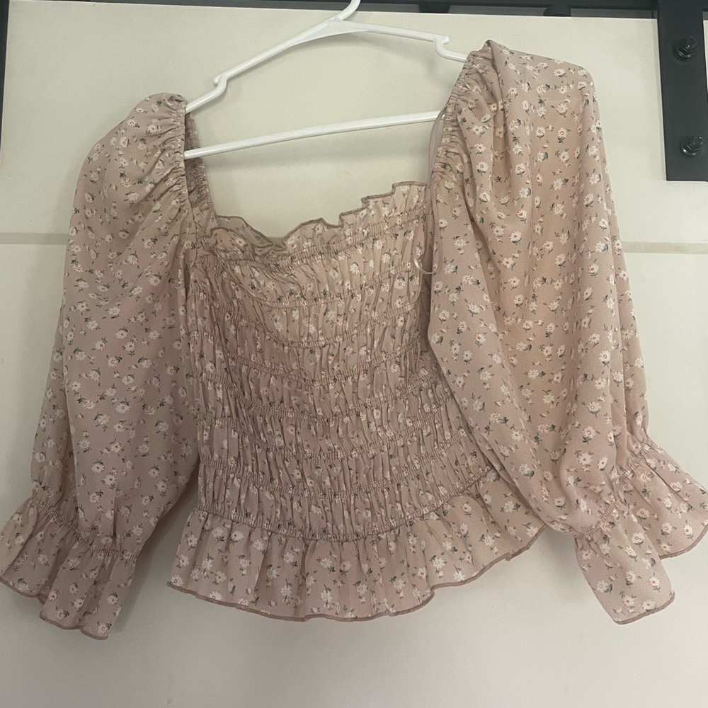 3/4 sleeve off the shoulder top